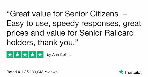 trustpilot review great value with senior railcard
